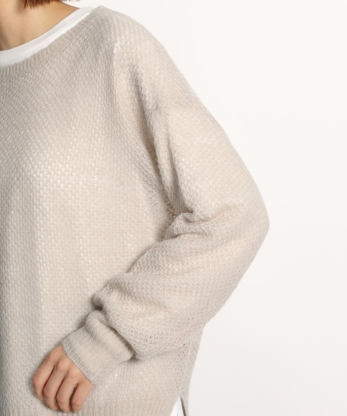 niko and...(ニコアンド)の「洗えるアルパカ混ボートネックニットプルオーバー(ニット/セーター・レディース・ベージュ/ピンク/ライトグリーン・FREE)」の10枚目の写真