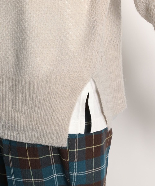 niko and...(ニコアンド)の「洗えるアルパカ混ボートネックニットプルオーバー(ニット/セーター・レディース・ベージュ/ピンク/ライトグリーン・FREE)」の11枚目の写真