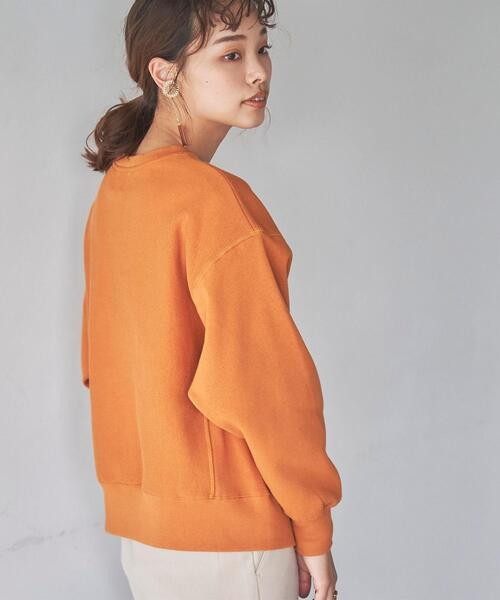 coen（コーエン）の「ヘビー裏起毛ボックススウェット（スウェット・レディース・オフホワイト/オレンジ/ライトグレー/ブラック・L/M）」の4枚目の写真
