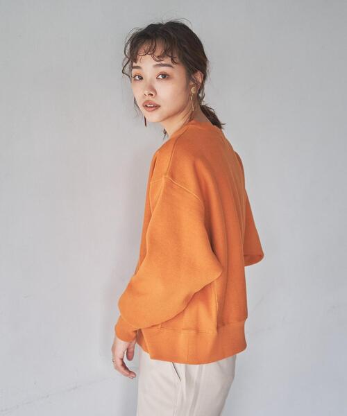 coen（コーエン）の「ヘビー裏起毛ボックススウェット（スウェット・レディース・オフホワイト/オレンジ/ライトグレー/ブラック・L/M）」の13枚目の写真