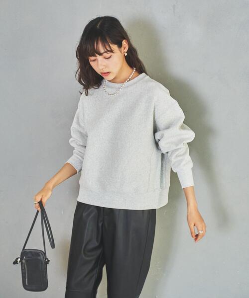 coen（コーエン）の「ヘビー裏起毛ボックススウェット（スウェット・レディース・オフホワイト/オレンジ/ライトグレー/ブラック・L/M）」の14枚目の写真