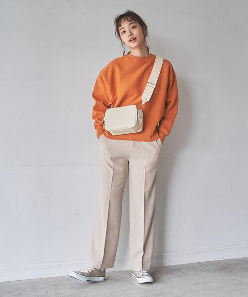 coen（コーエン）の「ヘビー裏起毛ボックススウェット（スウェット・レディース・オフホワイト/オレンジ/ライトグレー/ブラック・L/M）」の16枚目の写真