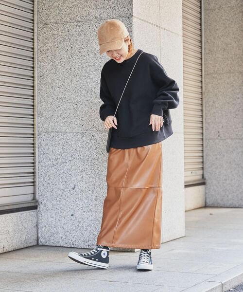 coen（コーエン）の「ヘビー裏起毛ボックススウェット（スウェット・レディース・オフホワイト/オレンジ/ライトグレー/ブラック・L/M）」の12枚目の写真