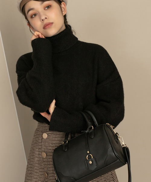 Edit Sheen（エディットシーン）の「【ZOZO限定】チャーム付きボストンバッグ（ボストンバッグ・レディース・ブラック/ベージュ/ブラウン/チェック・FREE）」の7枚目の写真