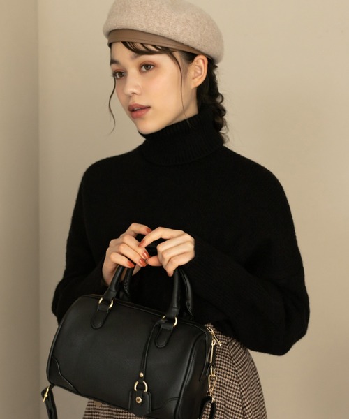 Edit Sheen（エディットシーン）の「【ZOZO限定】チャーム付きボストンバッグ（ボストンバッグ・レディース・ブラック/ベージュ/ブラウン/チェック・FREE）」の18枚目の写真