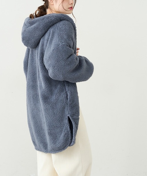 PUAL CE CIN（ピュアルセシン）の「【一部WEB限定】両面ボアコート（その他アウター・レディース・ライトグレー/ブラック/ベージュ/グリーン/アイボリー/ブルーグレー・FREE）」の20枚目の写真