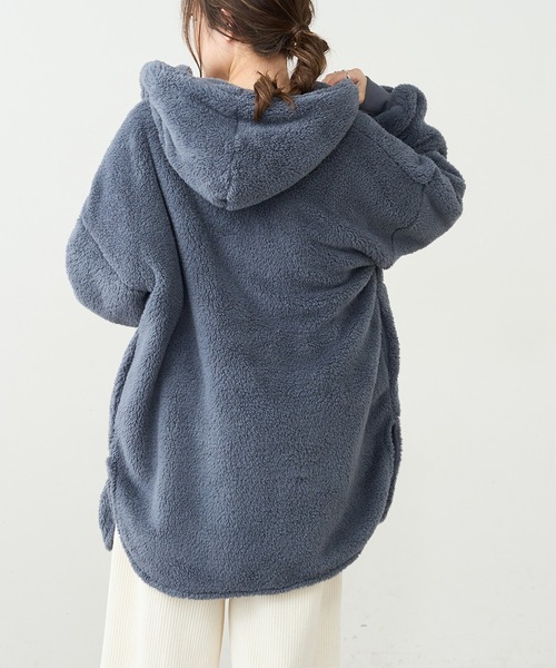 PUAL CE CIN（ピュアルセシン）の「【一部WEB限定】両面ボアコート（その他アウター・レディース・ライトグレー/ブラック/ベージュ/グリーン/アイボリー/ブルーグレー・FREE）」の21枚目の写真