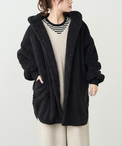 PUAL CE CIN（ピュアルセシン）の「【一部WEB限定】両面ボアコート（その他アウター・レディース・ライトグレー/ブラック/ベージュ/グリーン/アイボリー/ブルーグレー・FREE）」の22枚目の写真