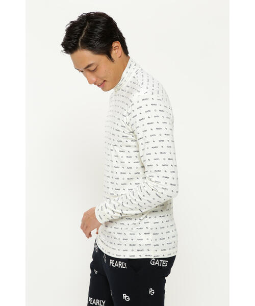 Puジャガード半袖ハイネックカットソー ＜スイッチ柄＞ | PEARLY