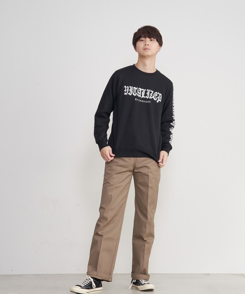 Blue Standard (ブルースタンダード)の「【BLUE STANDARD/ブルースタンダード】あったか裏起毛 プリントスウェット クルートレーナー(スウェット・メンズ・ホワイト/ブラック/ネイビー/カーキ/その他1/ホワイト系その他/ブラック系その他/杢グレー/グレー系その他/ワイン・MEDIUM/LARGE/X-LARGE)」の18枚目の写真