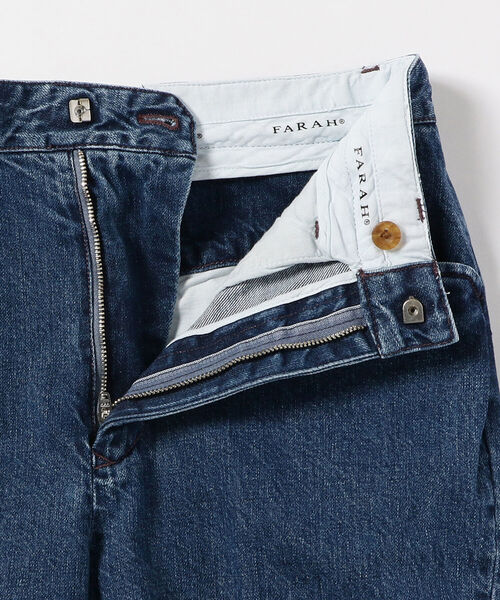 Ray BEAMS(レイビームス)の「FARAH / フレア デニムパンツ(デニムパンツ・レディース・ライトブルー/ネイビー・28inch/26inch)」の9枚目の写真