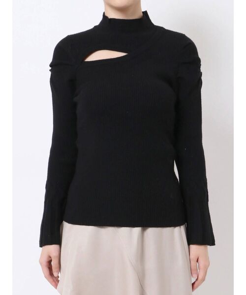 dazzlin（ダズリン）の「デコルテオープンリブニットトップス（ニット/セーター・レディース・グレー/ブラック/グリーン・FREE）」の13枚目の写真