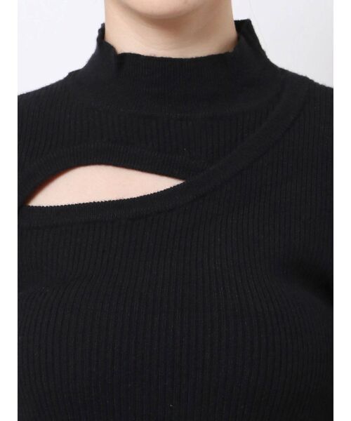 dazzlin（ダズリン）の「デコルテオープンリブニットトップス（ニット/セーター・レディース・グレー/ブラック/グリーン・FREE）」の16枚目の写真