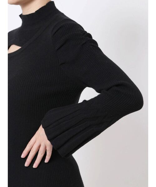 dazzlin（ダズリン）の「デコルテオープンリブニットトップス（ニット/セーター・レディース・グレー/ブラック/グリーン・FREE）」の17枚目の写真