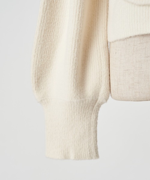 one after another NICE CLAUP(ワンアフターアナザーナイスクラップ)の「ボタンの位置で印象が変わる!肩ボタンハイネックニット(ニット/セーター・レディース・アイボリー/ブラック/グレー/ピンク・FREE)」の20枚目の写真