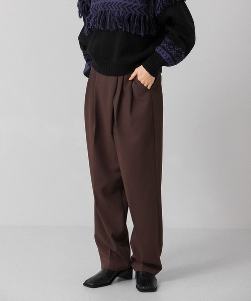 KBF(ケイビーエフ)の「ハイウエストラップパンツ(その他パンツ・レディース・イエロー系その他/ベージュ/ダークブラウン・ONE)」の6枚目の写真