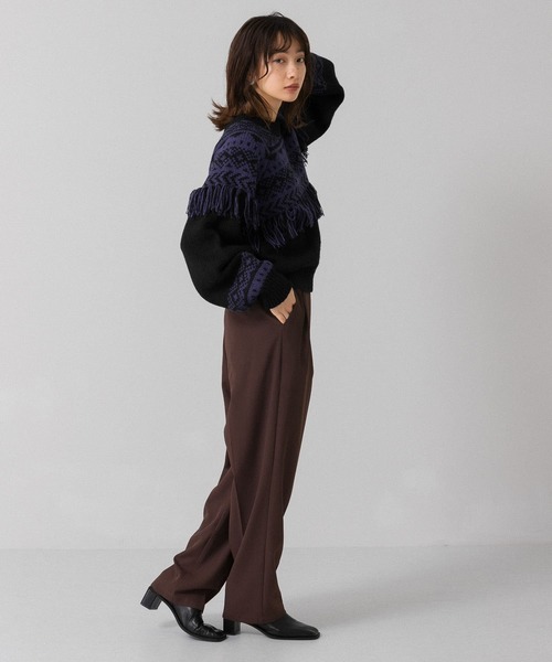 KBF(ケイビーエフ)の「ハイウエストラップパンツ(その他パンツ・レディース・イエロー系その他/ベージュ/ダークブラウン・ONE)」の10枚目の写真