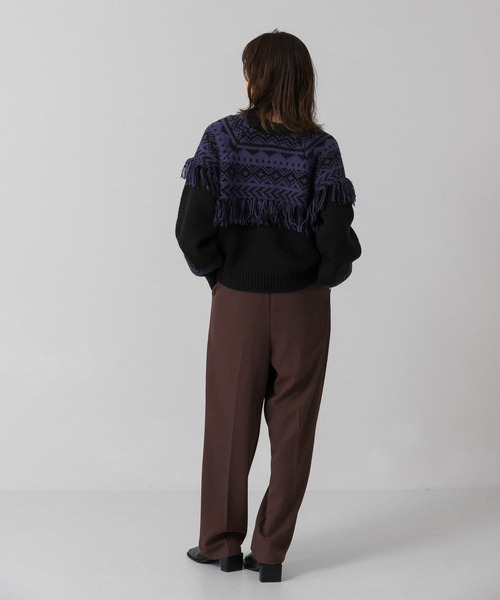 KBF(ケイビーエフ)の「ハイウエストラップパンツ(その他パンツ・レディース・イエロー系その他/ベージュ/ダークブラウン・ONE)」の11枚目の写真