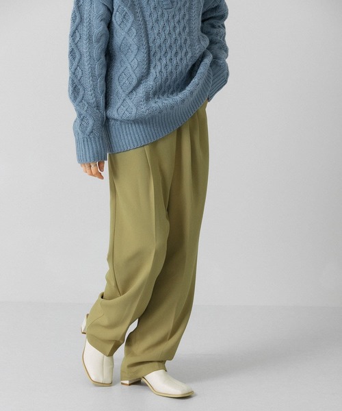 KBF(ケイビーエフ)の「ハイウエストラップパンツ(その他パンツ・レディース・イエロー系その他/ベージュ/ダークブラウン・ONE)」の13枚目の写真