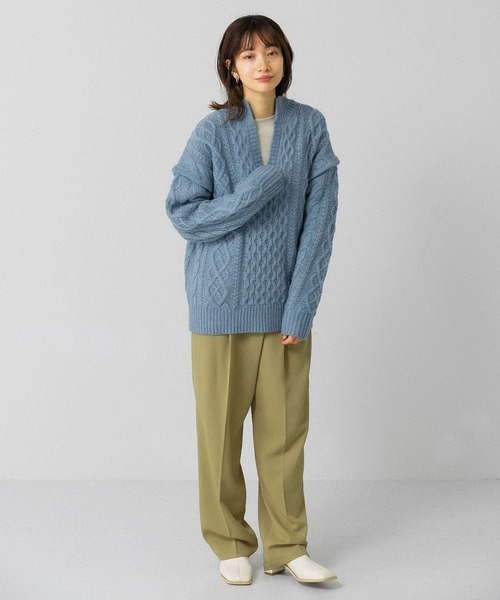 KBF(ケイビーエフ)の「ハイウエストラップパンツ(その他パンツ・レディース・イエロー系その他/ベージュ/ダークブラウン・ONE)」の17枚目の写真