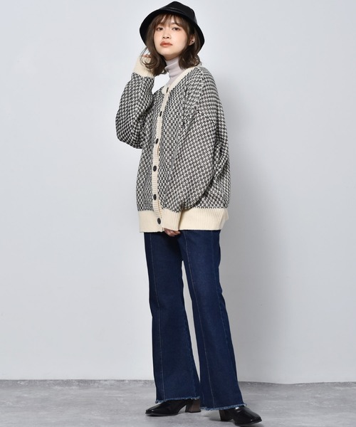 RETRO GIRL(レトロガール)の「柄アソート2WAYカーディガン(カーディガン/ボレロ・レディース・ブラック/ダークブラウン/ブルー/ホワイト系その他/イエロー・FREE)」の10枚目の写真