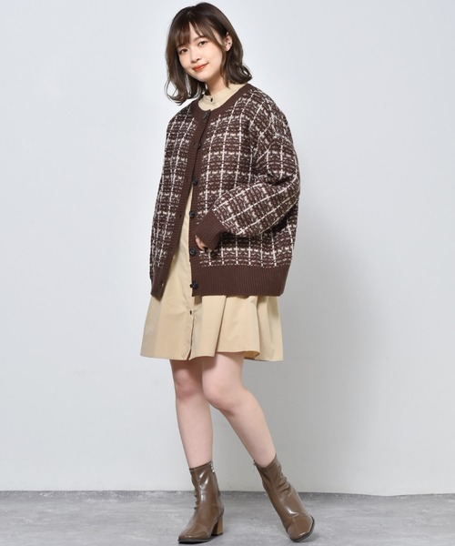 RETRO GIRL(レトロガール)の「柄アソート2WAYカーディガン(カーディガン/ボレロ・レディース・ブラック/ダークブラウン/ブルー/ホワイト系その他/イエロー・FREE)」の14枚目の写真