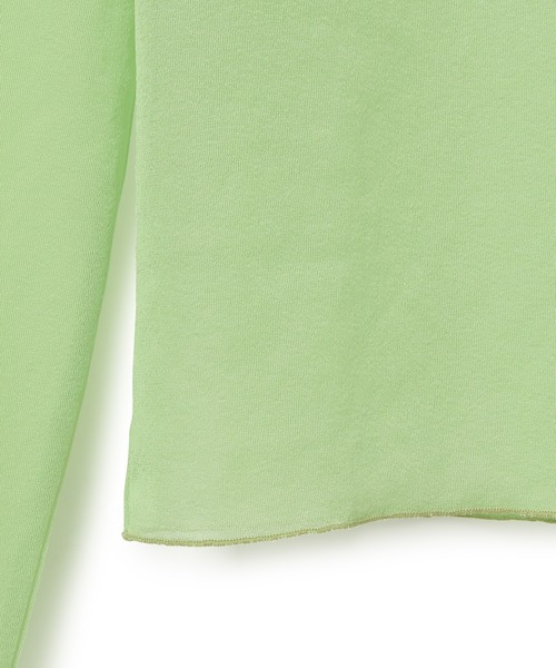 ADAM ET ROPE'（アダムエロペ）の「シアーメローシフォンタートル（Tシャツ/カットソー・レディース・ホワイト/ブルー/ミント・FREE）」の10枚目の写真