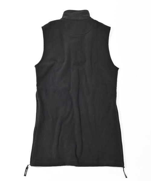 STUSSY（ステューシー）の「STUSSY (ステューシー) POLAR ロング丈 フルジップベスト（ベスト・レディース・ブラック・M/L）」の2枚目の写真