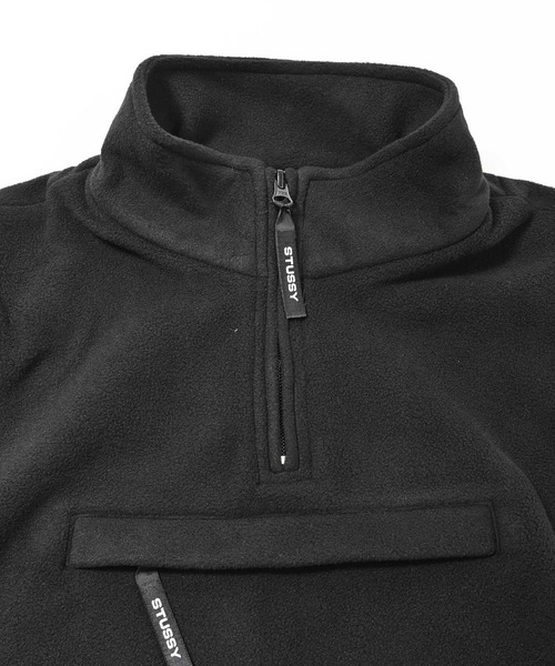 STUSSY（ステューシー）の「STUSSY (ステューシー) POLAR ロング丈 フルジップベスト（ベスト・レディース・ブラック・M/L）」の4枚目の写真