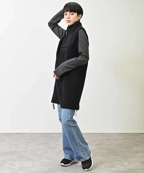 STUSSY（ステューシー）の「STUSSY (ステューシー) POLAR ロング丈 フルジップベスト（ベスト・レディース・ブラック・M/L）」の10枚目の写真