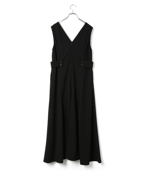 ADAM ET ROPE'（アダムエロペ）の「マーメイドジャンパーワンピース（ジャンパースカート・レディース・ブラック/キナリ・FREE）」の6枚目の写真