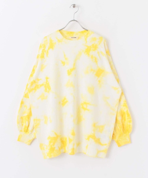 HEYUMM(ヘユム)の「カラフルタイダイニットトップ(ニット/セーター・レディース・ブルー/ピンク/イエロー・ONE)」の2枚目の写真