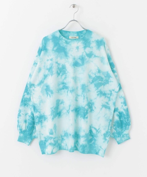 HEYUMM(ヘユム)の「カラフルタイダイニットトップ(ニット/セーター・レディース・ブルー/ピンク/イエロー・ONE)」の1枚目の写真