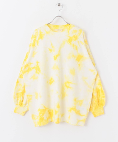 HEYUMM(ヘユム)の「カラフルタイダイニットトップ(ニット/セーター・レディース・ブルー/ピンク/イエロー・ONE)」の5枚目の写真