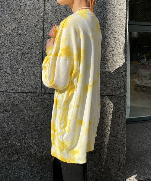 HEYUMM(ヘユム)の「カラフルタイダイニットトップ(ニット/セーター・レディース・ブルー/ピンク/イエロー・ONE)」の9枚目の写真