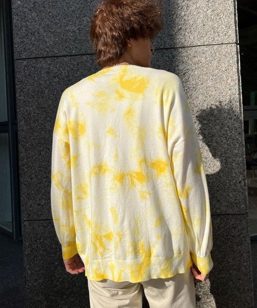 HEYUMM(ヘユム)の「カラフルタイダイニットトップ(ニット/セーター・レディース・ブルー/ピンク/イエロー・ONE)」の14枚目の写真