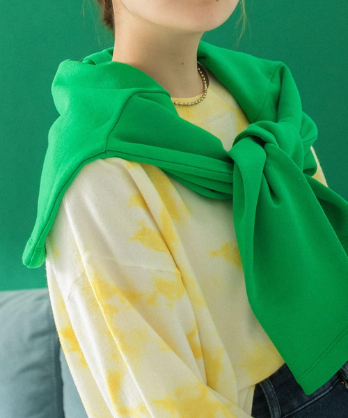 HEYUMM(ヘユム)の「カラフルタイダイニットトップ(ニット/セーター・レディース・ブルー/ピンク/イエロー・ONE)」の15枚目の写真