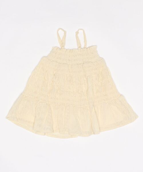 petit main（プティマイン）の「【リンク】2wayシャーリングスカート（スカート・キッズ・グリーン/クリーム/ブラック・M/S/L）」の4枚目の写真