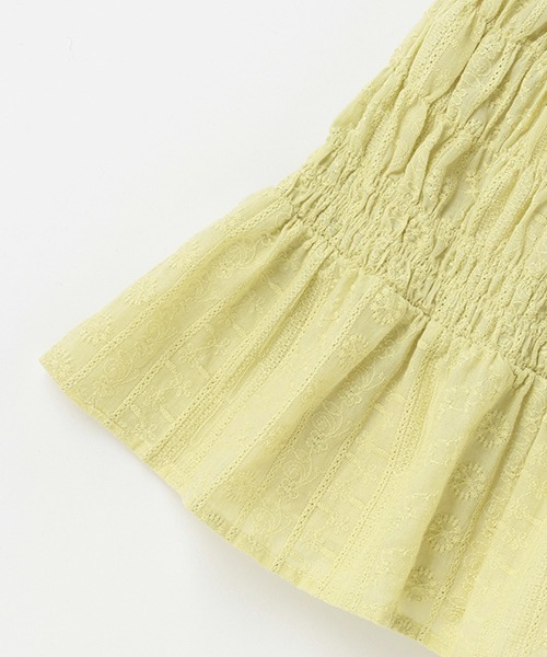 petit main（プティマイン）の「【リンク】2wayシャーリングスカート（スカート・キッズ・グリーン/クリーム/ブラック・M/S/L）」の10枚目の写真