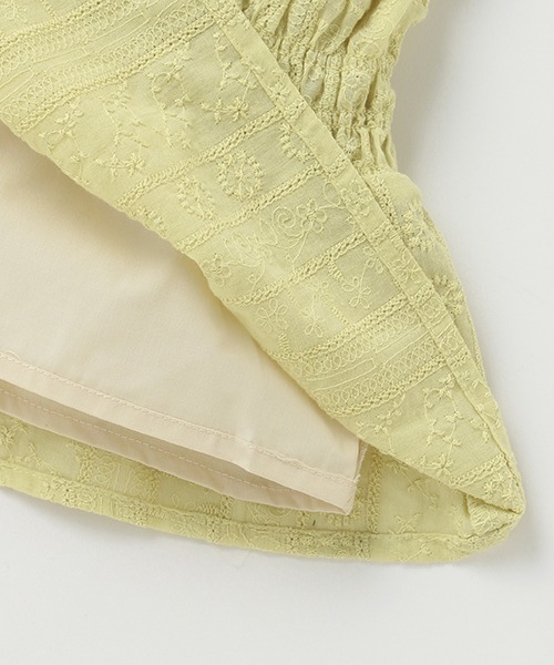 petit main（プティマイン）の「【リンク】2wayシャーリングスカート（スカート・キッズ・グリーン/クリーム/ブラック・M/S/L）」の8枚目の写真
