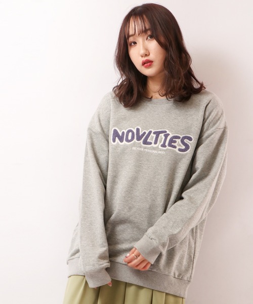 FUNALIVE（ファンアライブ）の「オーバーサイズ　NOVLTIES サガラ刺繍ロゴトレーナー（スウェット・メンズ・ブラック/ピンク/ホワイト/ライトグレー・L/M）」の17枚目の写真