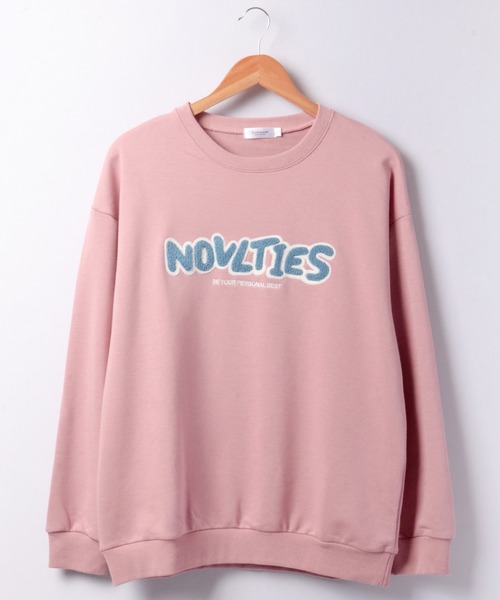 FUNALIVE（ファンアライブ）の「オーバーサイズ　NOVLTIES サガラ刺繍ロゴトレーナー（スウェット・メンズ・ブラック/ピンク/ホワイト/ライトグレー・L/M）」の22枚目の写真