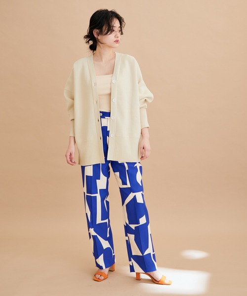 ADAM ET ROPE'（アダムエロペ）の「【サステナブル】オーガニックコットンスウェットライクカーディガン（カーディガン/ボレロ・レディース・ホワイト/サックスブルー/キナリ・FREE）」の8枚目の写真