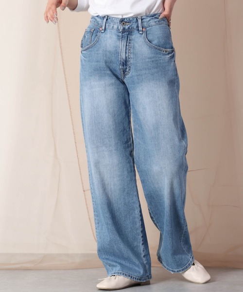 cepo(セポ)の「セミワイドデニムパンツ(デニムパンツ・レディース・ブルー系2/ブルー系3・S/M)」の2枚目の写真