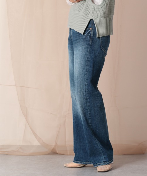 cepo(セポ)の「セミワイドデニムパンツ(デニムパンツ・レディース・ブルー系2/ブルー系3・S/M)」の4枚目の写真