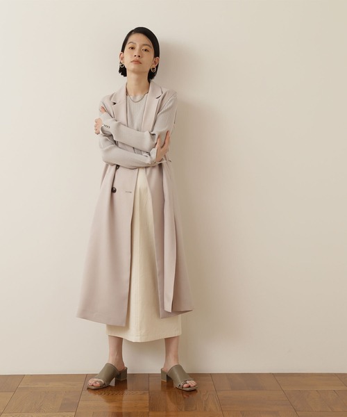 NATURAL BEAUTY BASIC(ナチュラルビューティーベーシック)の「ピケストレッチタイトミモレスカート(スカート・レディース・チャコールグレー/オフホワイト/ブルー・SMALL/MEDIUM)」の8枚目の写真