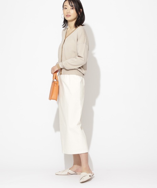 NATURAL BEAUTY BASIC(ナチュラルビューティーベーシック)の「ピケストレッチタイトミモレスカート(スカート・レディース・チャコールグレー/オフホワイト/ブルー・SMALL/MEDIUM)」の18枚目の写真