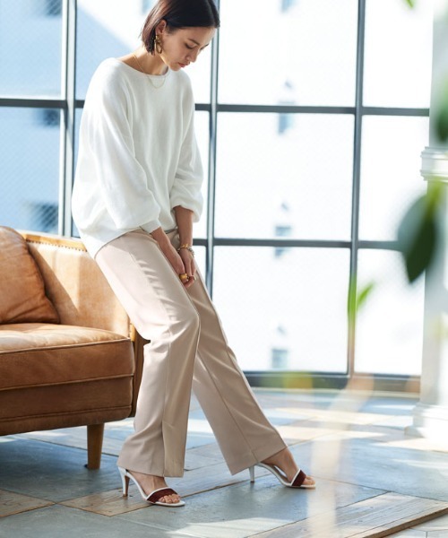 RASW（ラス）の「[RASW]ハイストレッチスリットイージーパンツ（その他パンツ・レディース・ブラック/グレイッシュベージュ・M/L）」の9枚目の写真