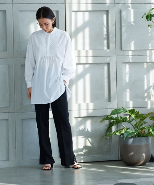 RASW（ラス）の「[RASW]ハイストレッチスリットイージーパンツ（その他パンツ・レディース・ブラック/グレイッシュベージュ・M/L）」の13枚目の写真