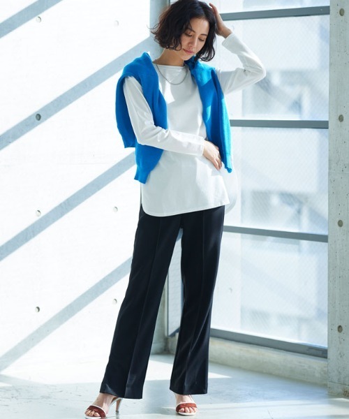 RASW（ラス）の「[RASW]ハイストレッチスリットイージーパンツ（その他パンツ・レディース・ブラック/グレイッシュベージュ・M/L）」の11枚目の写真
